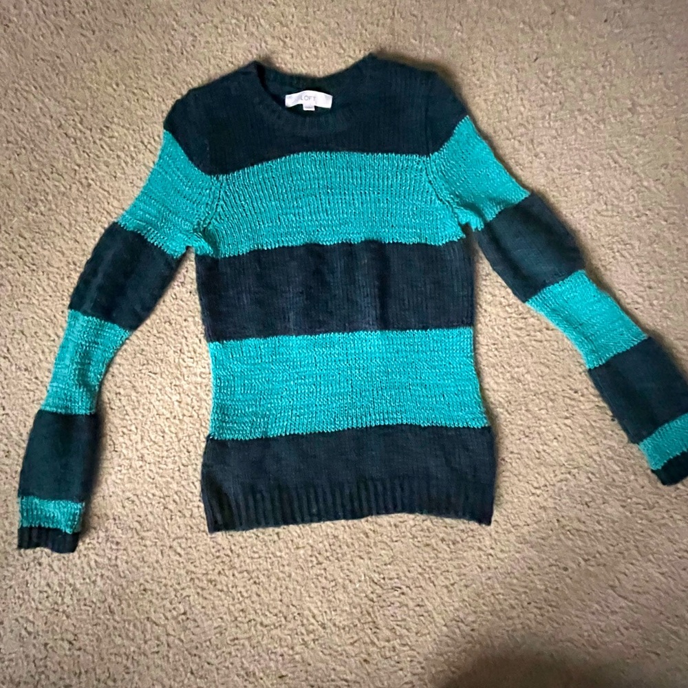 Large Stripes Snug Knit Sweater
